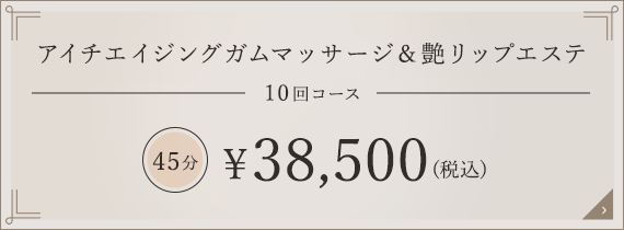 アイチエイジングガムマッサージ＆艶リップエステ 10回コース 45分 \38,500（税込）